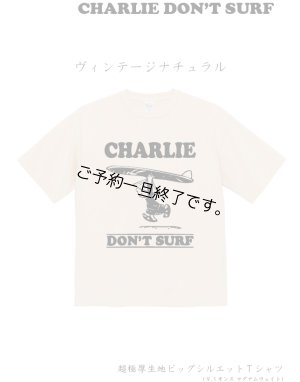 画像4: 現在受付中☆彡8月22日(火)締切「CHARLIE DON'T SURF」超極厚生地BIGシルエットTシャツ(441101)全10色 お受け渡し2023年9月中旬頃